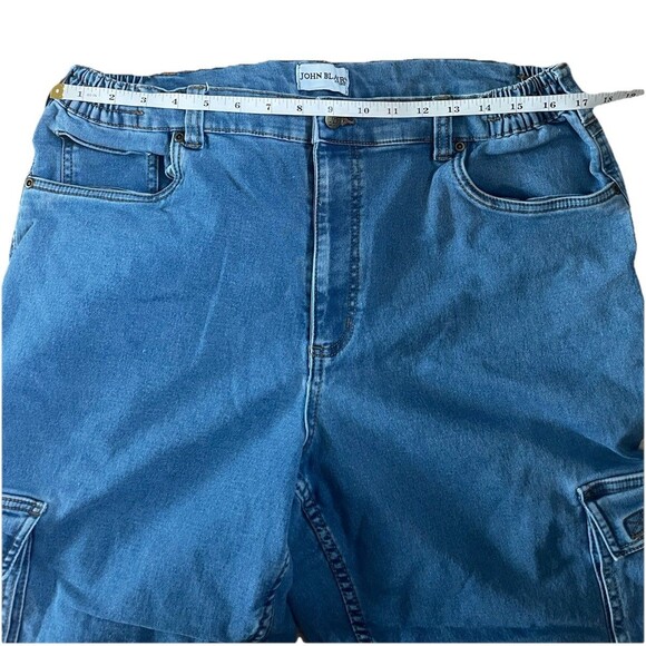 John Blair Light Wash Stretch Denim Blue Carpenter Jeans Size L - Picture 5 of 6